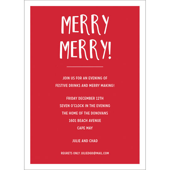 Cheerful Merry Invitations